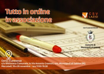 Tutto in ordine in associazione  Biblioteca Comunale, Montopoli Sabina (RI)