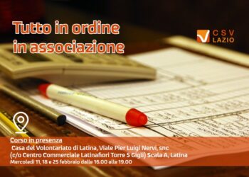Tutto in ordine in associazione  Casa del Volontariato di Latina