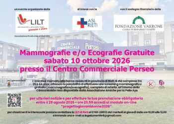 A Rieti tornano gli screening gratuiti per la prevenzione del tumore al seno